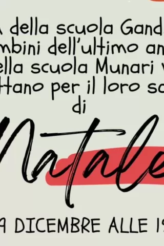 INVITO SALUTI DI NATALE 19 DICEMBRE 2024 - 5A PRIMARIA GANDHI E CINQUENNI INFANZIA MUNARI
