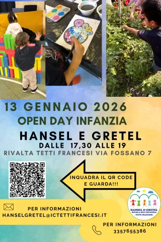 OPEN DAY SCUOLA DELL'INFANZIA HANSEL E GRETEL