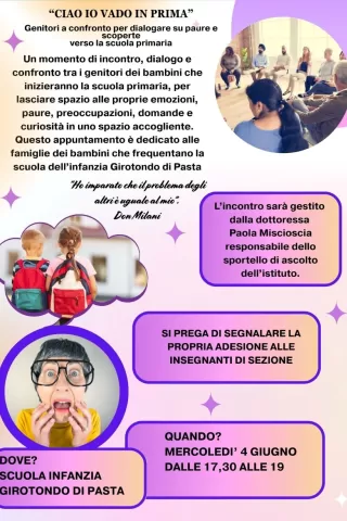 "Ciao io vado in prima"