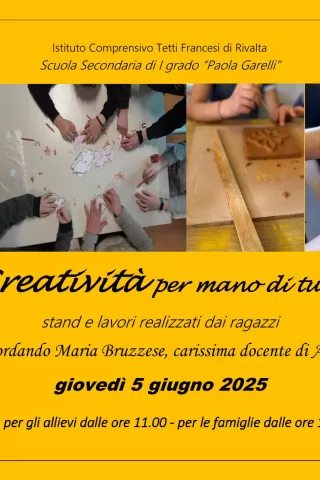 Mostra - Creatività 5 giugno 2025 - Scuola secondaria di 1° grado Garelli