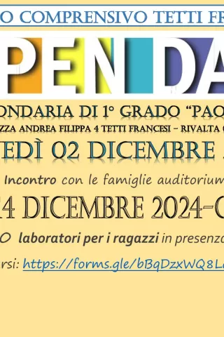 OPEN DAY SCUOLA SECONDARIA PRIMO GRADO GARELLI 