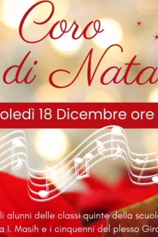 INVITO SALUTI DI NATALE 18 DICEMBRE 2024 - CLASSI QUINTE PRIMARIA MASIH E CINQUENNI INFANZIA GIROTONDO