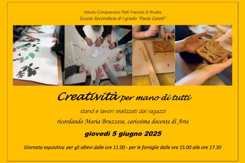Mostra - Creatività 5 giugno 2025 - Scuola secondaria di 1° grado Garelli