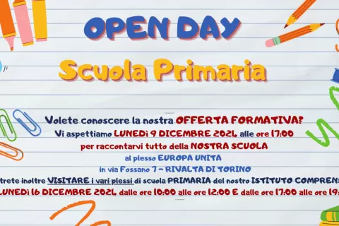 OPEN DAY SCUOLA PRIMARIA